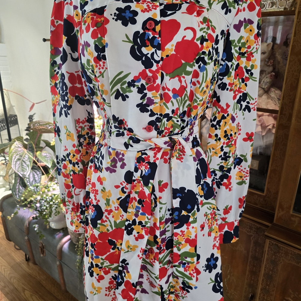 Elegant Floral Long Sleeve Dress